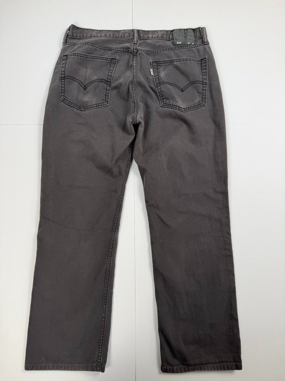 Levis 514 Straight Fit Charcoal Gray Jeans Mens 36